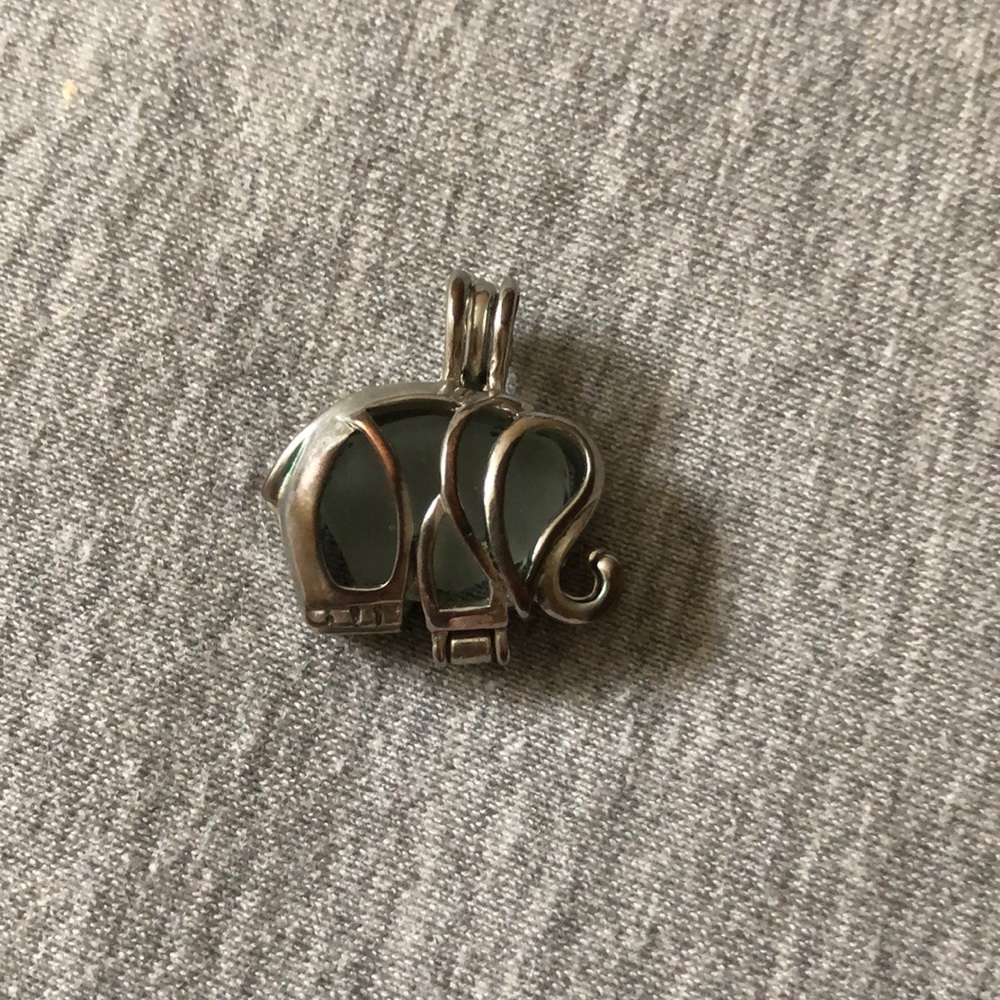 Sea glass elephant necklace
